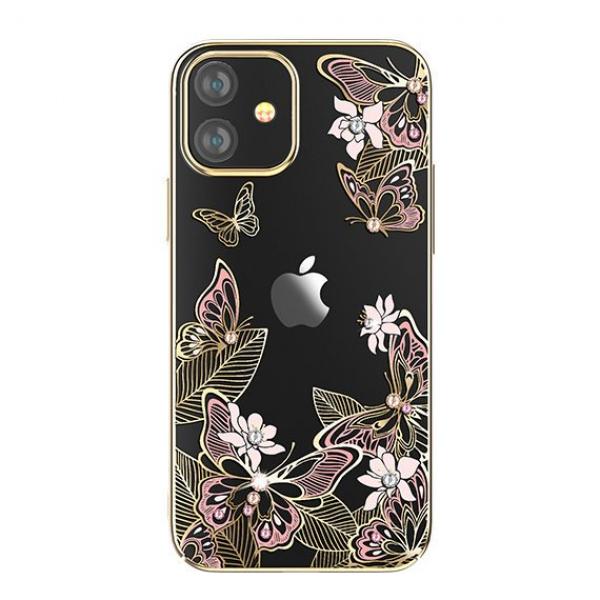 Kingxbar Butterfly Schutzhülle mit Swarovski-Kristallen iPhone 12 mini Rosa