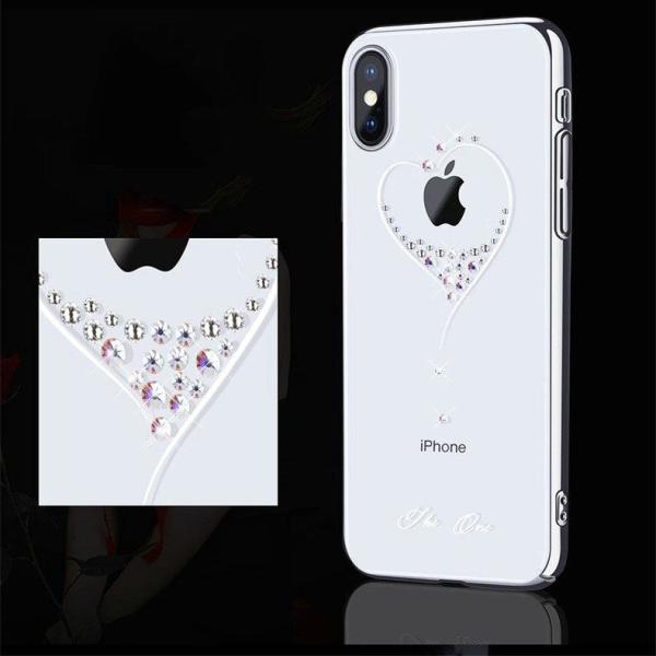 Kingxbar Wish Schutzhülle original Swarovski-Kristallen für iPhone 11 Pro Max silber