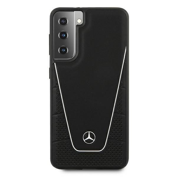 Mercedes Dynamic Line Luxus Leder Schutzhülle Hardcase Etui S21 G991 schwarz