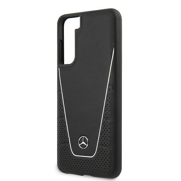 Mercedes Dynamic Line Luxus Leder Schutzhülle Hardcase Etui S21 + G996 schwarz
