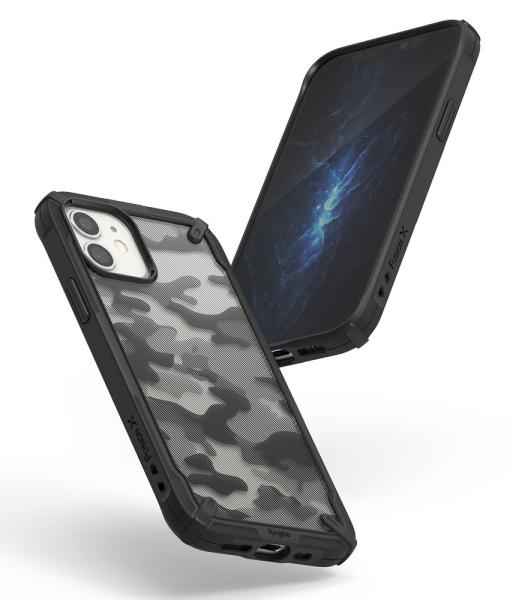 Ringke Fusion X Design Panzer Handyhülle Case für iPhone 12 Mini schwarz Camo