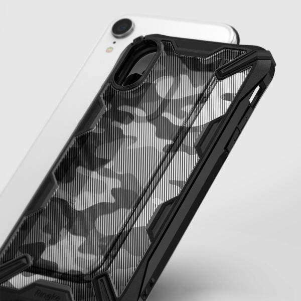 Ringke Fusion X Design Panzer Handyhülle Case für iPhone XR schwarz Black Camo