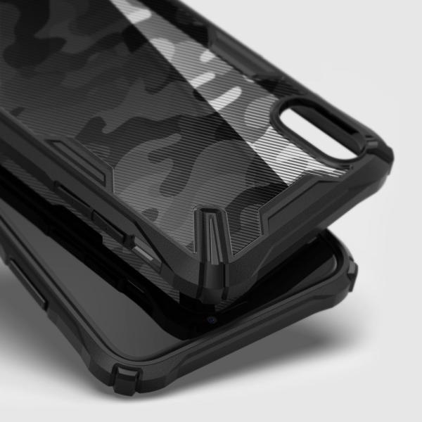 Ringke Fusion X Design Panzer Handyhülle Case für iPhone XR schwarz Black Camo