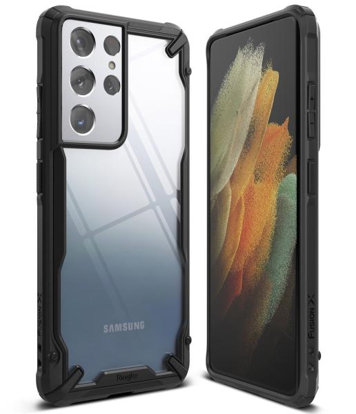Ringke Fusion X Panzer Handyhülle Case Samsung Galaxy S21 Ultra schwarz