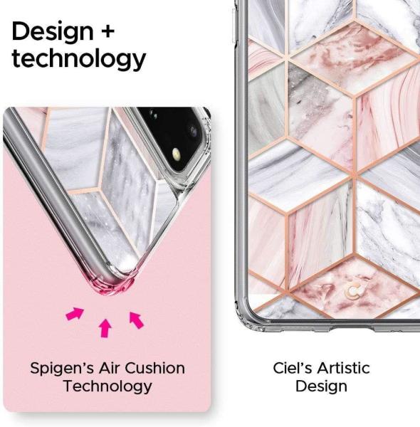Spigen Ciel Etoile Luxus Schutzhülle Back Case für Galaxy S20 / S20+ Plus Pink Marmor