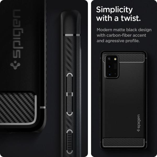 Spigen Rugged Armor Back Case Schutzhülle für Samsung Galaxy Note 20 schwarz