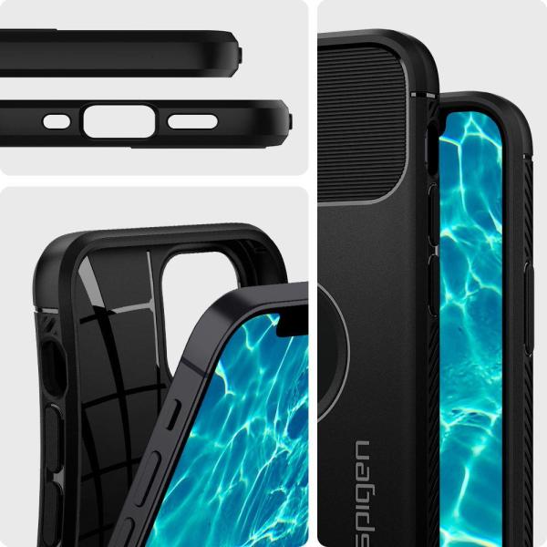 Spigen Rugged Armor Back Case Schutzhülle für iPhone 12 Mini schwarz matt