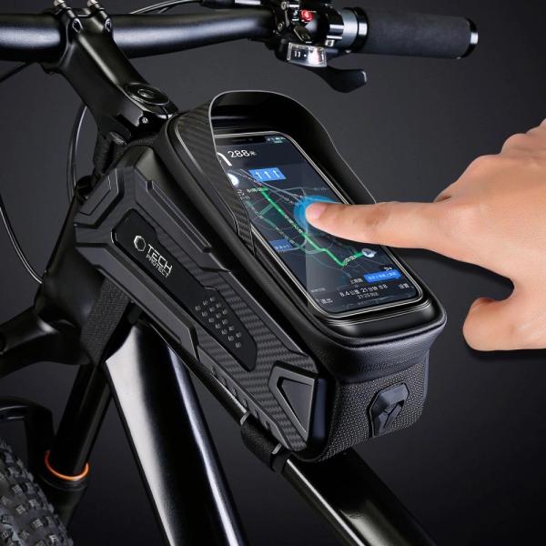 Tech-Protect V2 Fahrradtasche Rahmentasche 1.5L für Smartphone bis 6,7“ Schwarz