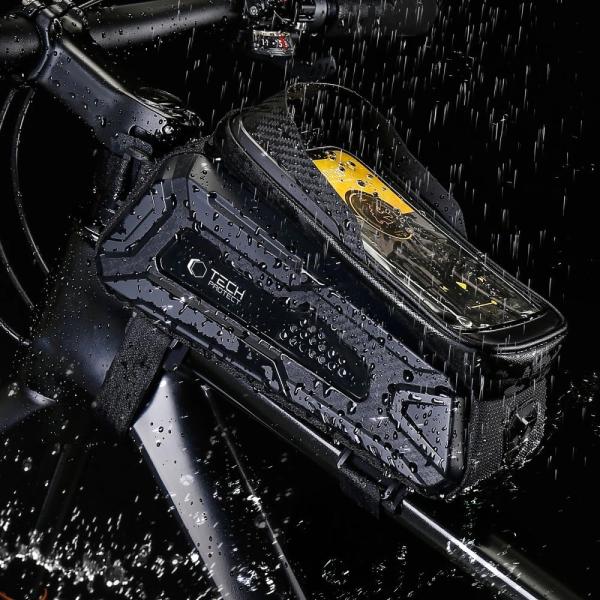 Tech-Protect V2 Fahrradtasche Rahmentasche 1.5L für Smartphone bis 6,7“ Schwarz