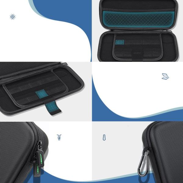 Ugreen Robuste Kofferbox Tasche Etui für Nintendo Switch und Zubehör schwarz