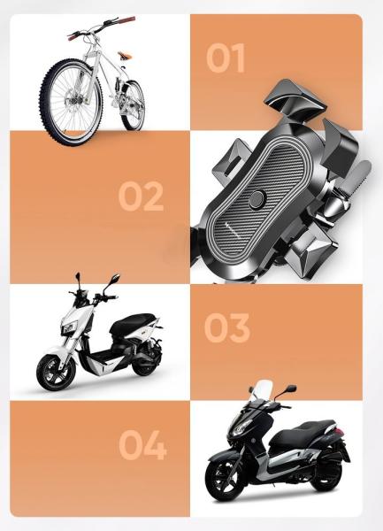 FruthTec - Mobile Accessoires - Wozinsky Handyhalterung Fahrrad Halterung  Motorrad Halterung Lenker Bike schwarz