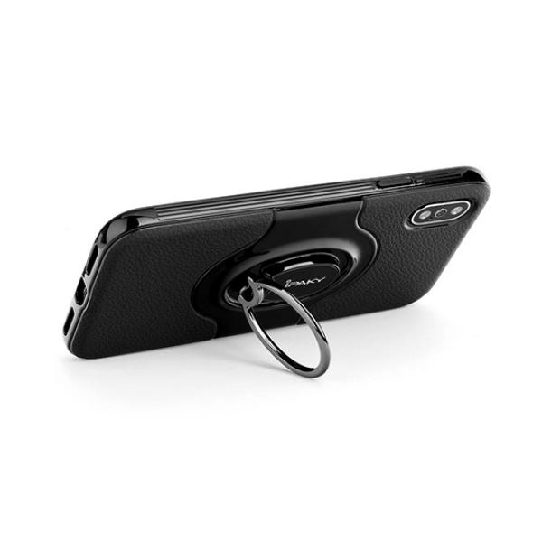 IPAKY Ring Back Case Schutzhülle robust antistatisch für iPhone X/XS schwarz