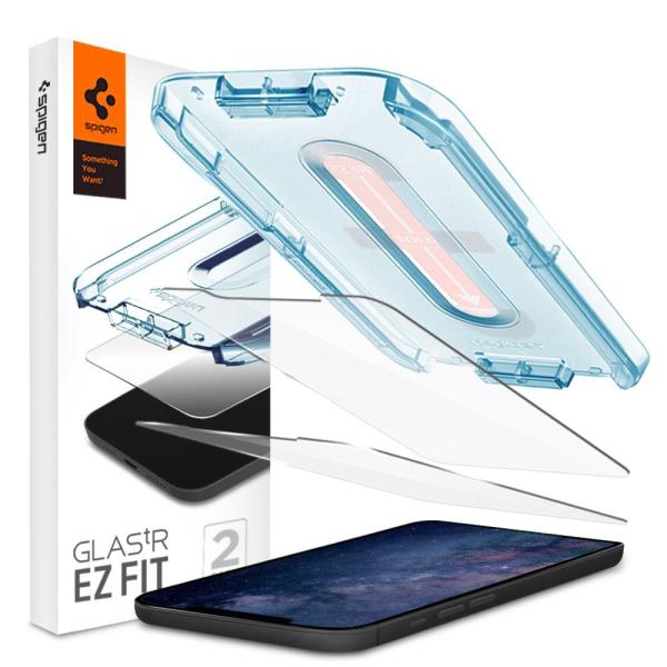 2x Spigen Glass.Tr ”EZ Fit” gehärtetes Schutzglas iPhone 12 Mini