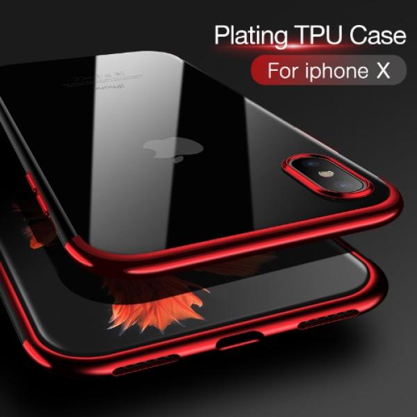 iPhone X/XS TPU Schutzhülle Transparent, Back Case, Farbig