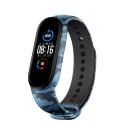 Silikon Armband Ersatzband für Xiaomi Mi Band 5 / Mi Band 6 Camo blau, Camo grau