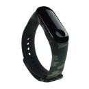 Silikon Armband Ersatzband für Xiaomi Mi Band 4 / Mi Band 3 Camouflage grün, grau